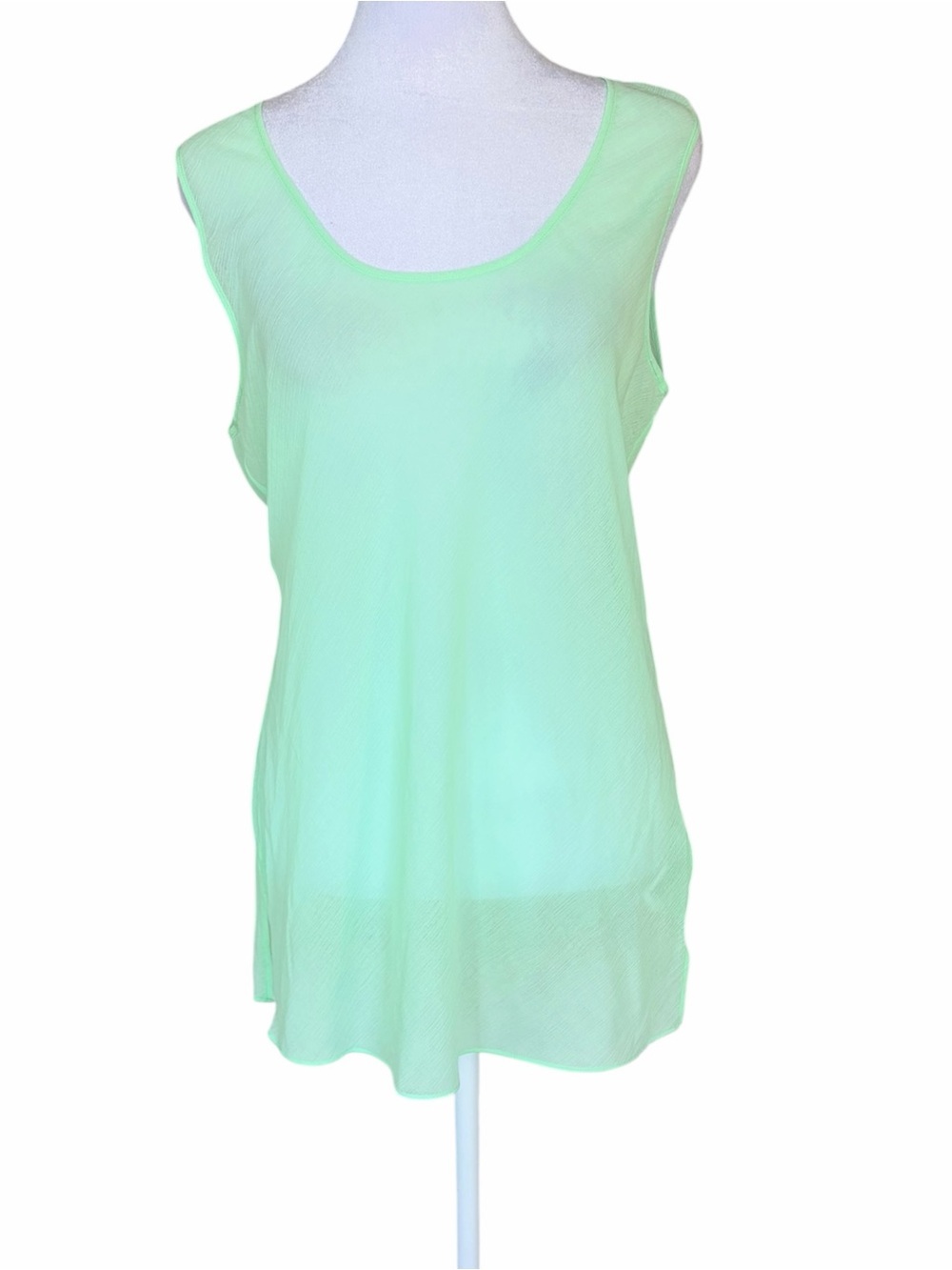 COS Mint Scoop Neck Lightweight Tank Top Cotton/Silk